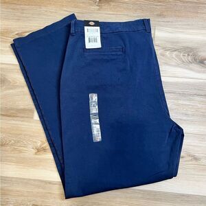 DICKIES Women’s Regular Straight Navy Blue Pants Size 20
